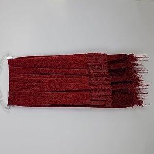 Pier 1 imports Chenille throw blanket red